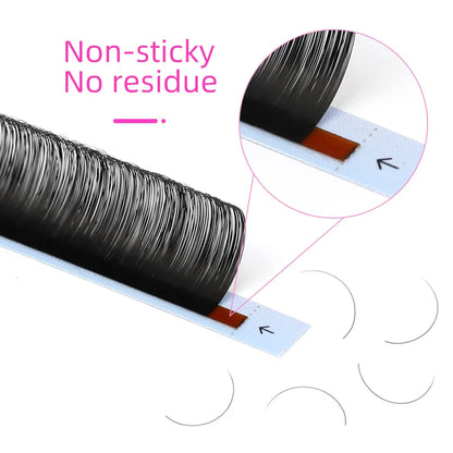 0.03 0.05 0.07 C/CC Curl Russian Volume Eyelashes Extension Individual Handmade Lashes Fans Silk False Mink Eyelash Pinching Fans