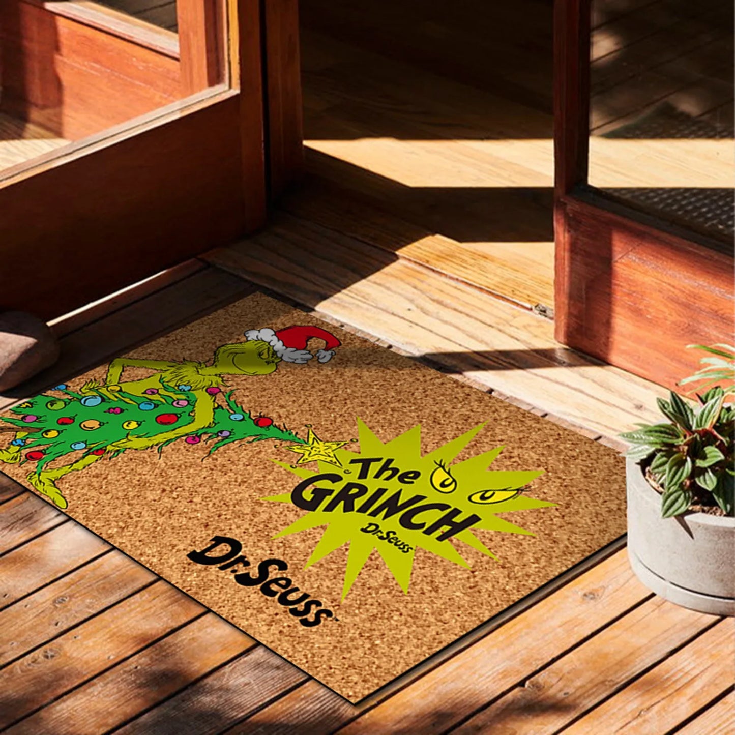 Christmas Door Mat Outdoor Welcome Mat For Front Door, Entryway Christmas Carpet, 24x16 Inch Door Mats, Anti-Slip Rug For Home