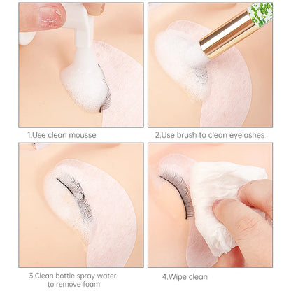 20 Pcs Crystal Eyelash Cleaning Brush Lashes Shampoo Brush Eyelash Extension