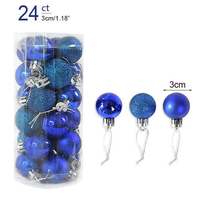 1box Christmas Balls Christmas Tree Ornaments Ball Xmas Hanging Tree Pendants Home Party Decor 2023 New Year Gift Noel Navidad