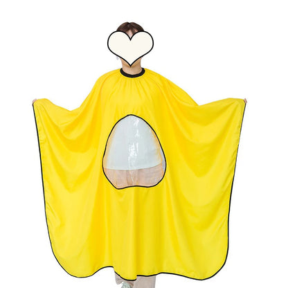 Professional Barber Cape Large hairdresser clothe Hair Cutting with See-Through Window Salon Cape Adjustable Elastic Neckline