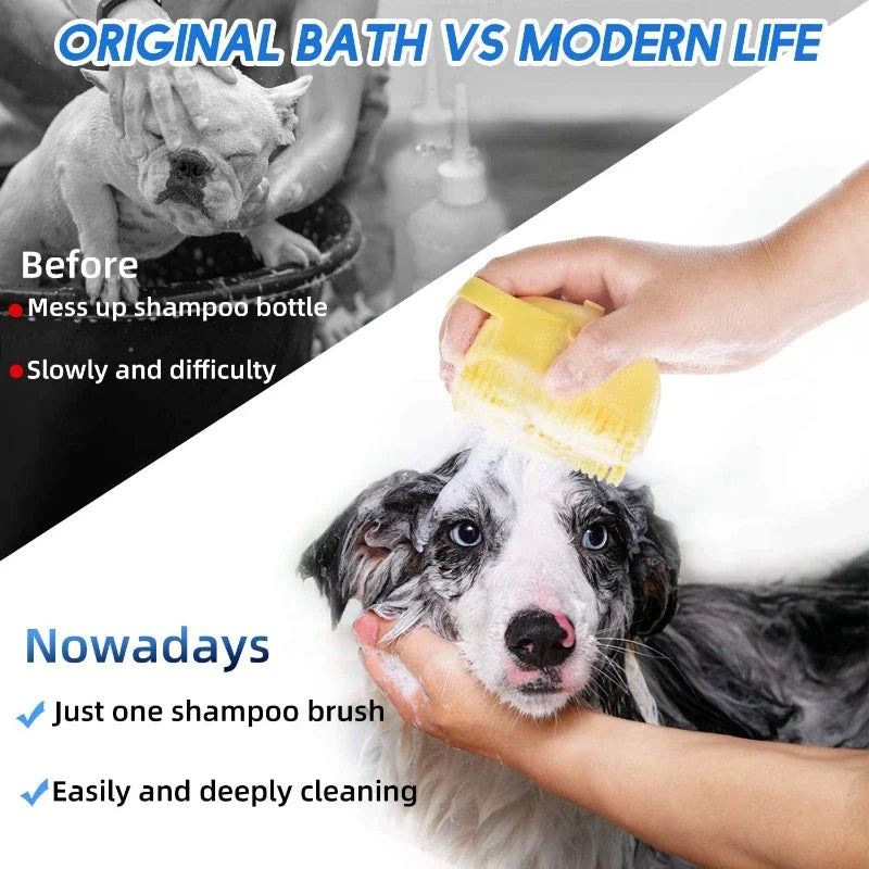 Pet Dog Shampoo Brush 2.7oz 80ml Grooming Scrubber  For Bathing