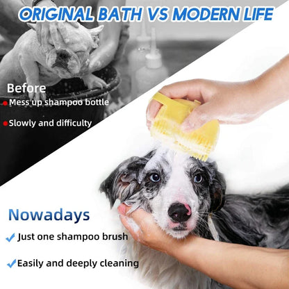 Pet Dog Shampoo Brush 2.7oz 80ml Grooming Scrubber  For Bathing