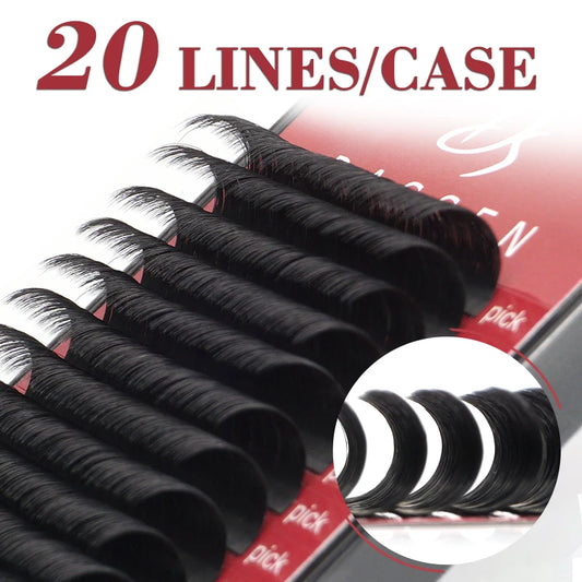 20Rows Eyelashes Individual Lashes Extension Matte Professional Soft Natural  Premium False Eyelash Extension