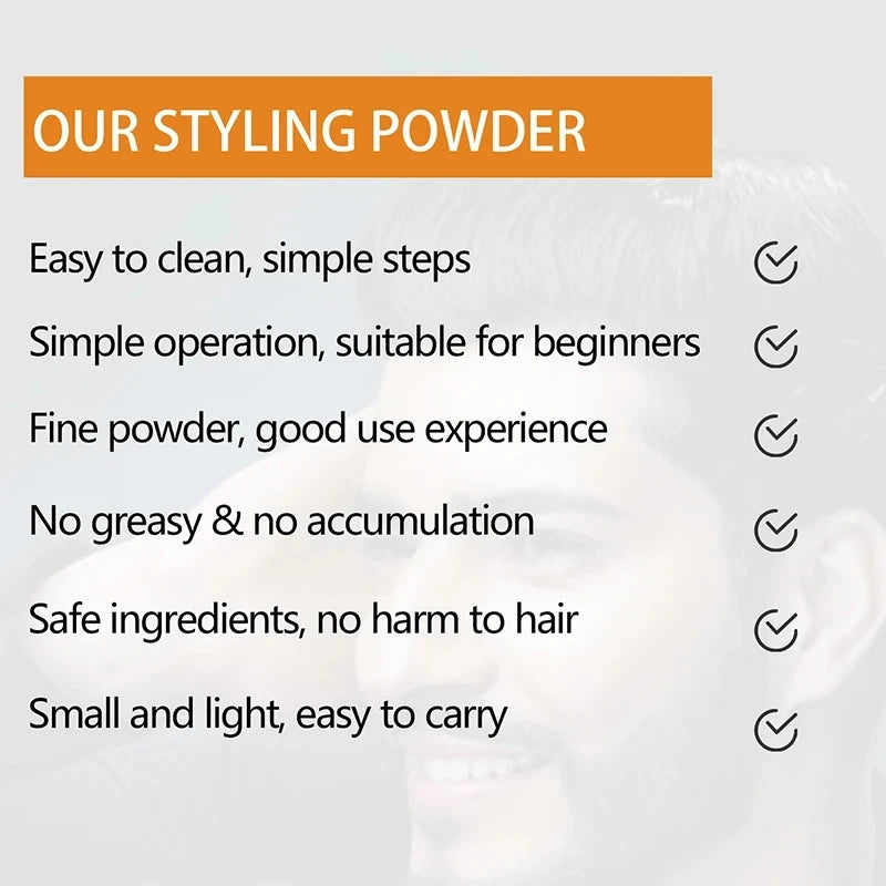 Men Hairstyle Matte Textured Volume Styling Powder