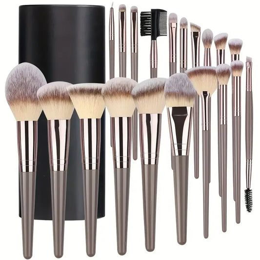 20Pcs Makeup Brushes Set Foundation Eyeshadow Blush Highlighter Soft Fluffy Concealer Kabuki Blending Brush Female Beauty Tool