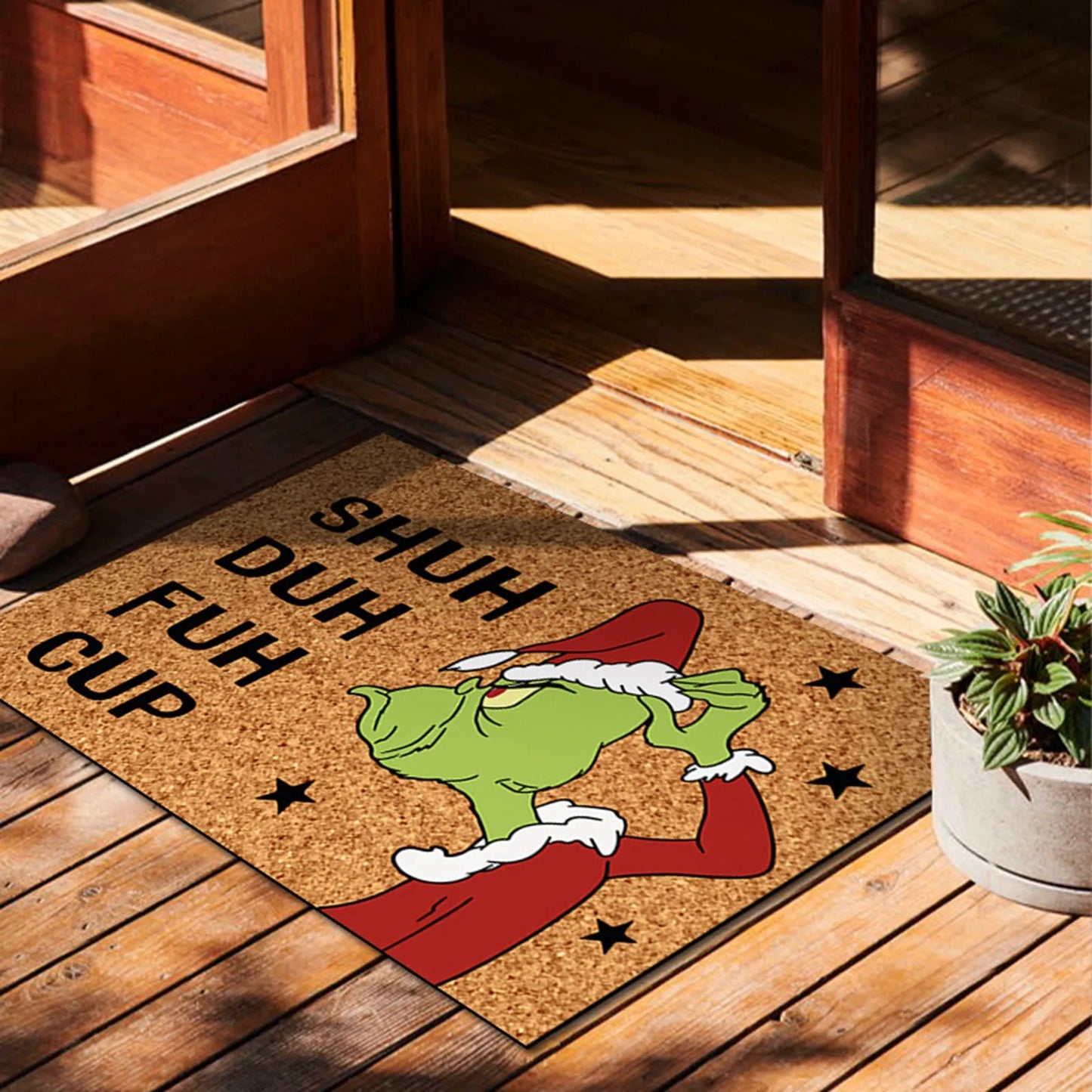 Christmas Door Mat Outdoor Welcome Mat For Front Door, Entryway Christmas Carpet, 24x16 Inch Door Mats, Anti-Slip Rug For Home