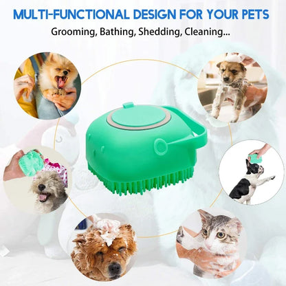 Pet Dog Shampoo Brush 2.7oz 80ml Grooming Scrubber  For Bathing