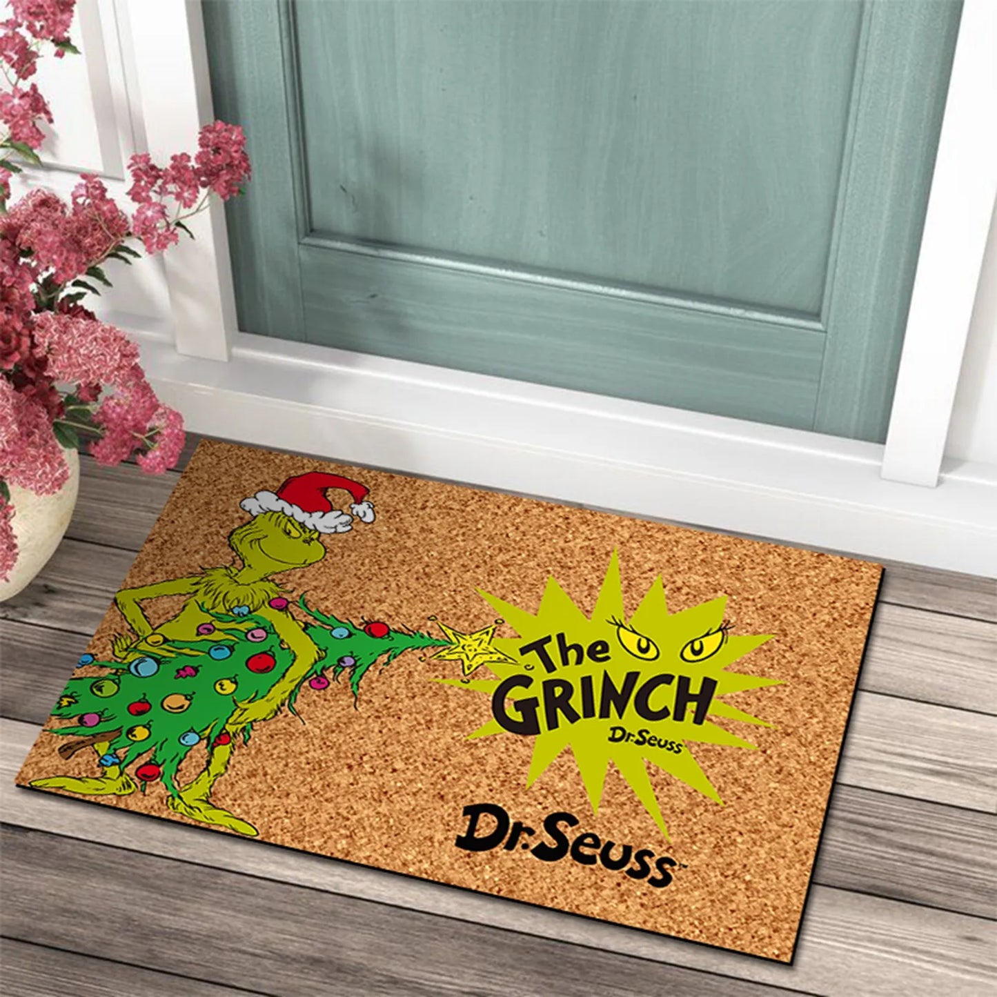 Christmas Door Mat Outdoor Welcome Mat For Front Door, Entryway Christmas Carpet, 24x16 Inch Door Mats, Anti-Slip Rug For Home