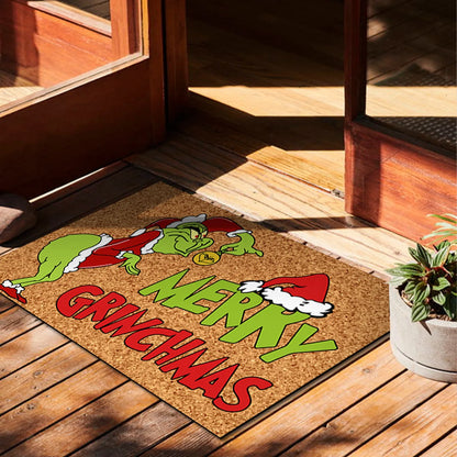 Christmas Door Mat Outdoor Welcome Mat For Front Door, Entryway Christmas Carpet, 24x16 Inch Door Mats, Anti-Slip Rug For Home